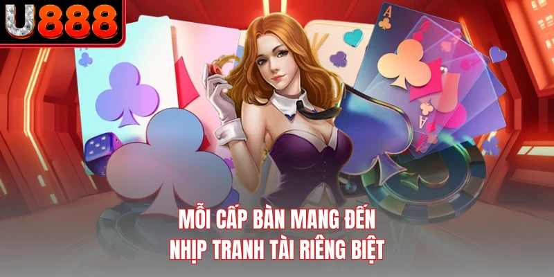 Mỗi cấp bàn mang đến nhịp tranh tài riêng biệt